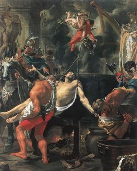Charles Le Brun : Martyrdom of St John the Evangelist at Porta Latina